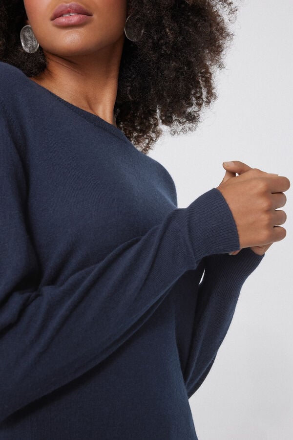 Tezenis Jersey Abrigado Con Lana Manga Larga Cuello Redondo