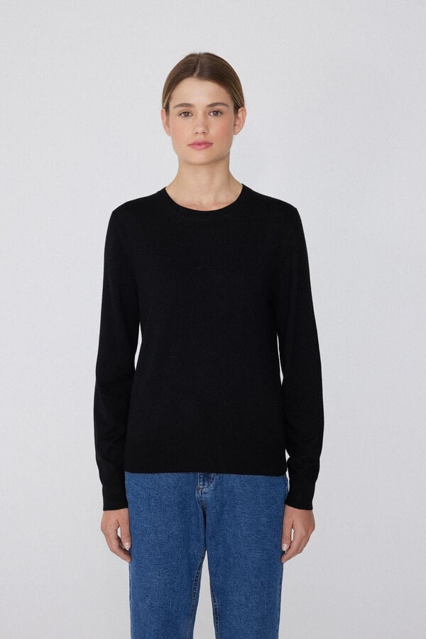 Tezenis Jersey Abrigado Con Lana Manga Larga Cuello Redondo