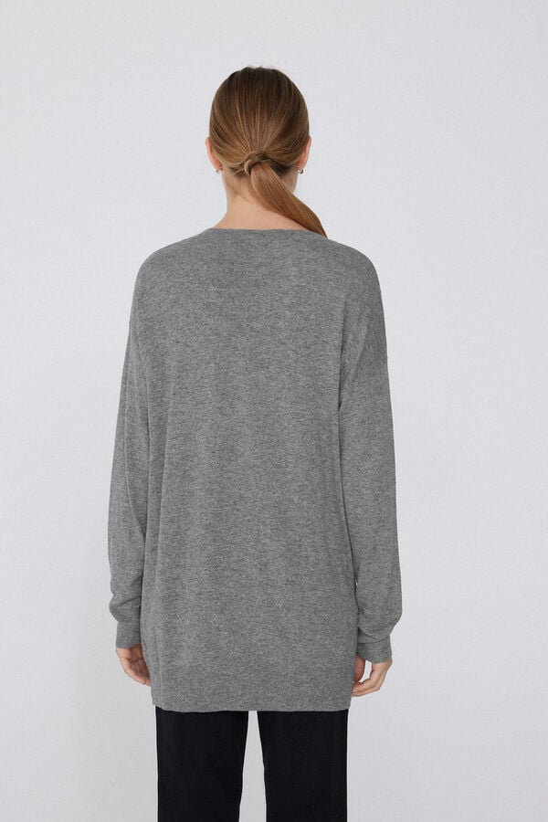 Tezenis Jersey Abrigado Manga Larga Con Lana Escote Pico