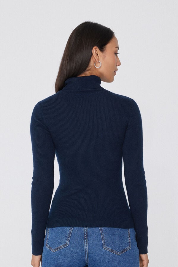 Tezenis Jersey Abrigado Manga Larga Cuello Alto Canalé Con Lana