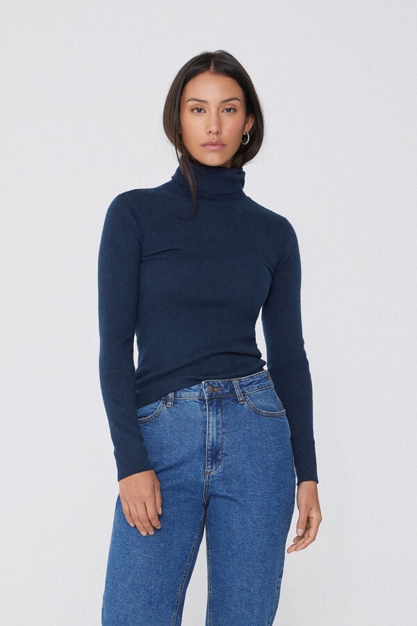 Tezenis Jersey Abrigado Manga Larga Cuello Alto Canalé Con Lana