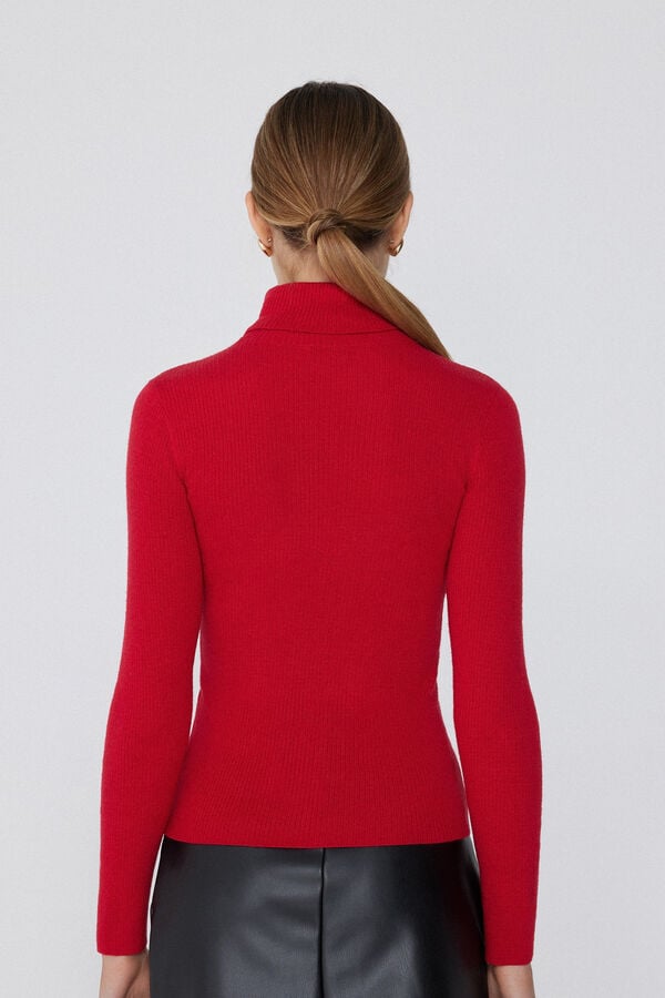 Tezenis Jersey Abrigado Manga Larga Cuello Alto Canalé Con Lana