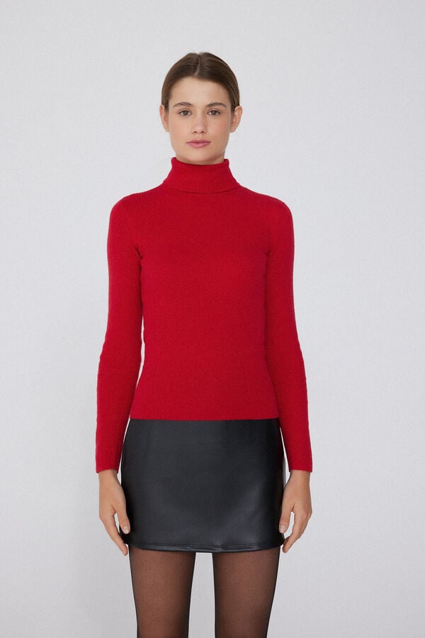 Tezenis Jersey Abrigado Manga Larga Cuello Alto Canalé Con Lana