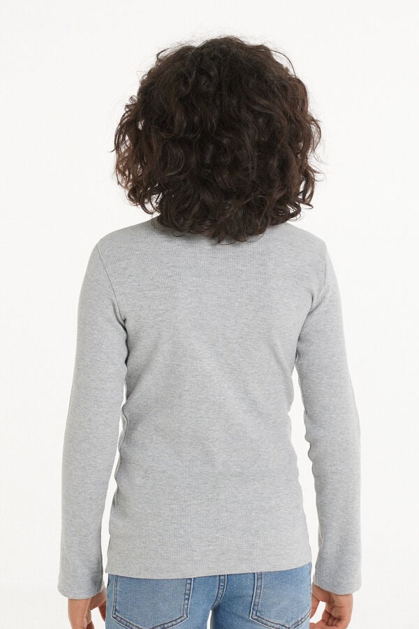 Tezenis Jersey De Manga Larga Con Cuello Cisne De Canalé Unisex Para Niños