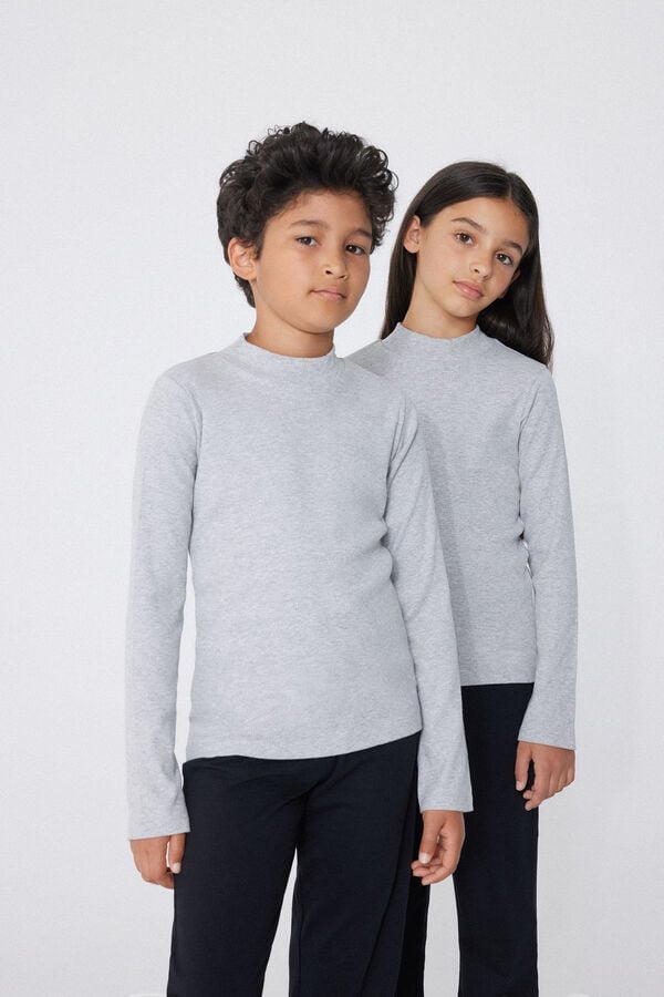 Tezenis Jersey De Manga Larga Con Cuello Cisne De Canalé Unisex Para Niños