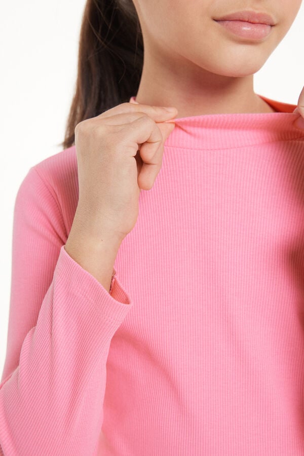 Tezenis Jersey De Manga Larga Con Cuello Cisne De Canalé Unisex Para Niños