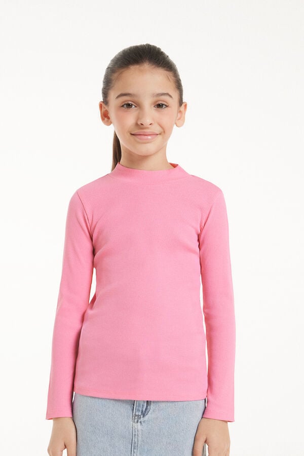 Tezenis Jersey De Manga Larga Con Cuello Cisne De Canalé Unisex Para Niños