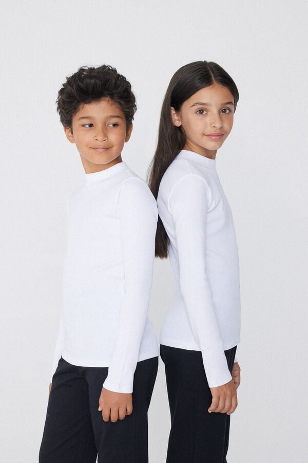 Tezenis Jersey De Manga Larga Con Cuello Cisne De Canalé Unisex Para Niños