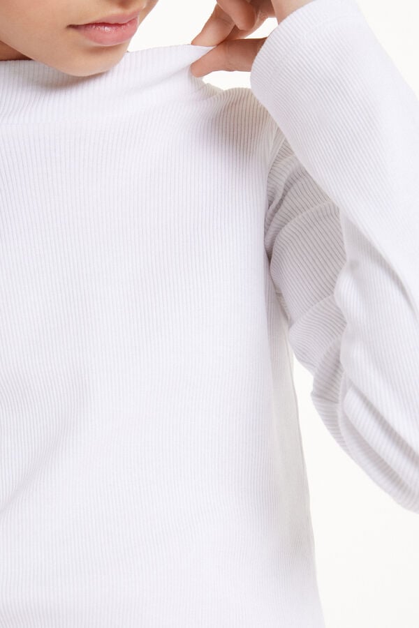 Tezenis Jersey De Manga Larga Con Cuello Cisne De Canalé Unisex Para Niños