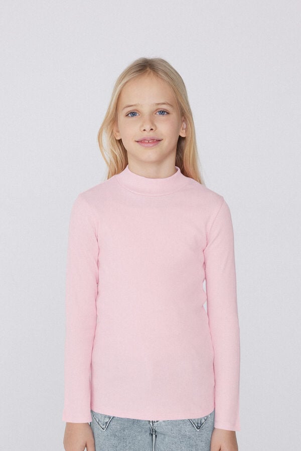 Tezenis Jersey de Manga Larga con Cuello Cisne de Canalé Unisex para Niños