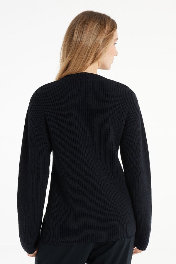 Tezenis Jersey De Manga Larga De Canalé Con Cuello Redondo