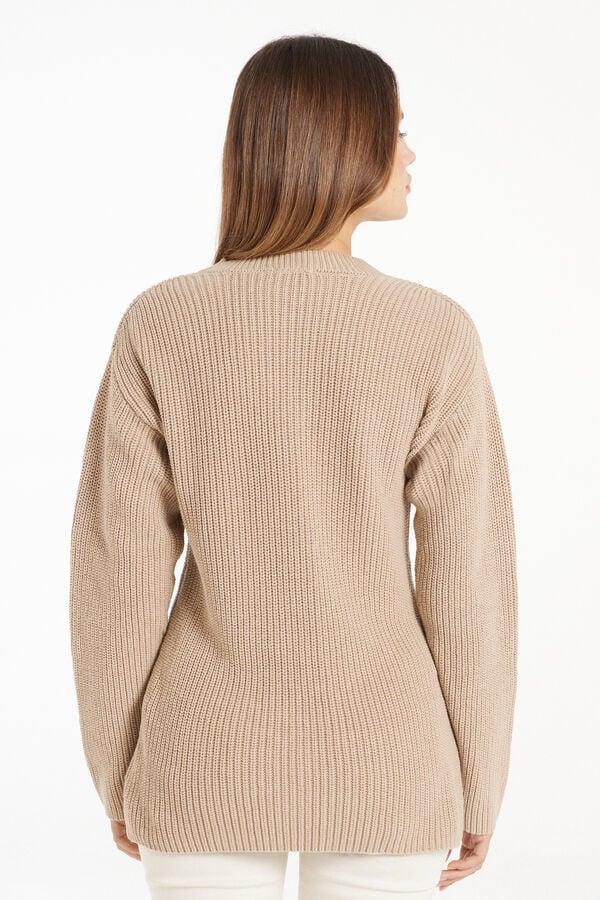 Tezenis Jersey De Manga Larga De Canalé Con Cuello Redondo