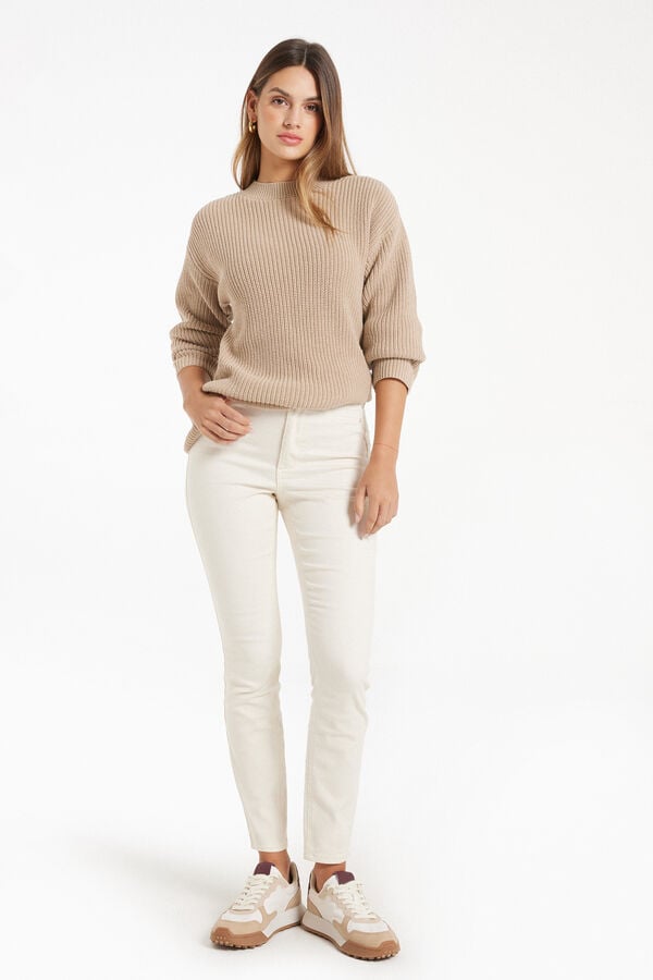 Tezenis Jersey De Manga Larga De Canalé Con Cuello Redondo