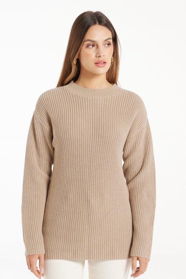 Tezenis Jersey De Manga Larga De Canalé Con Cuello Redondo