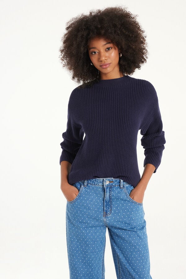 Tezenis Jersey De Manga Larga De Canalé Con Cuello Redondo