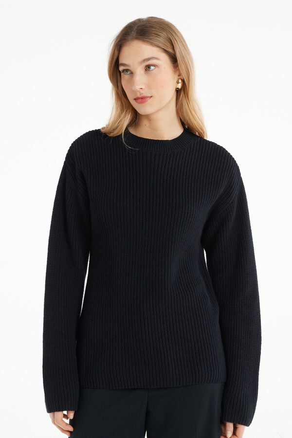 Tezenis Jersey De Manga Larga De Canalé Con Cuello Redondo