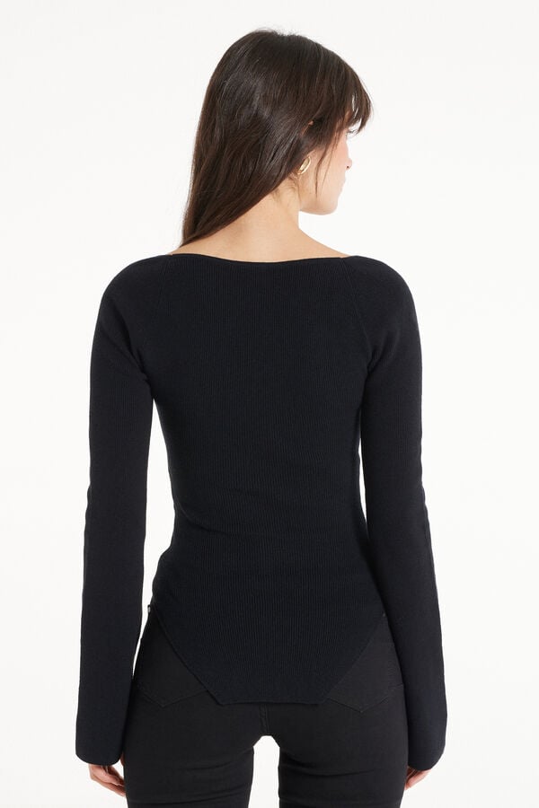 Tezenis Jersey De Manga Larga De Canalé Con Escote Corazón