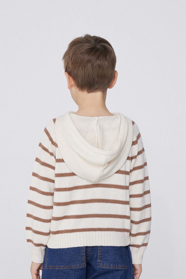 Tezenis Jersey De Manga Larga De Rayas Con Capucha Para Niño