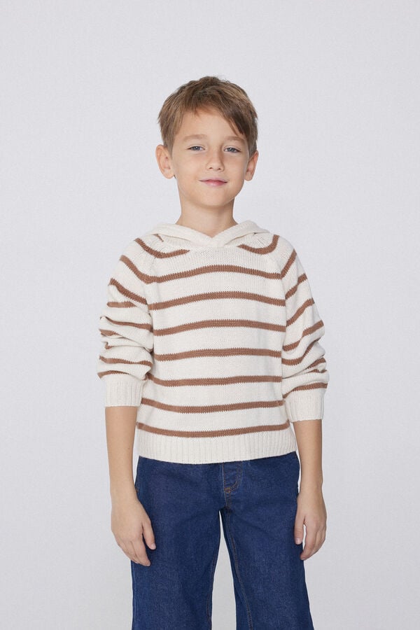 Tezenis Jersey De Manga Larga De Rayas Con Capucha Para Niño