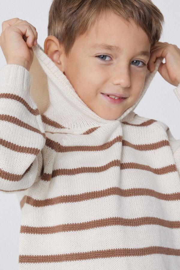 Tezenis Jersey De Manga Larga De Rayas Con Capucha Para Niño