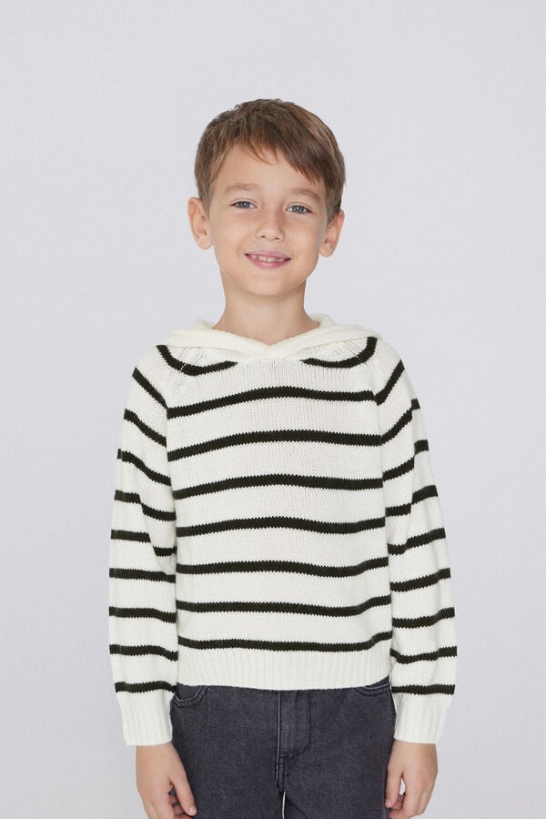 Tezenis Jersey De Manga Larga De Rayas Con Capucha Para Niño