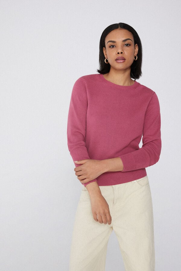 Tezenis Jersey De Manga Larga Y Cuello Redondo Básico De Algodón Calado