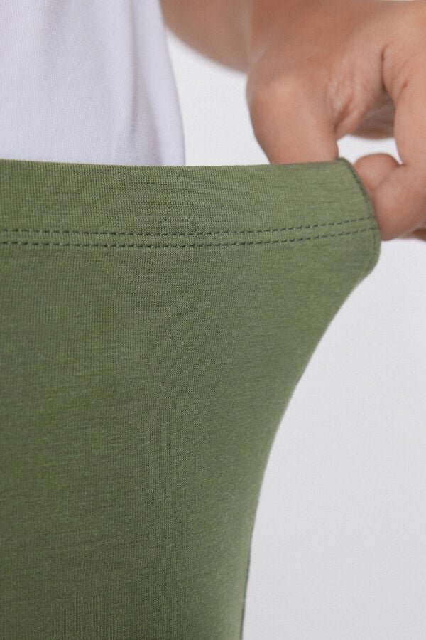 Tezenis Leggings Capri De Algodón De Color Liso Para Niña