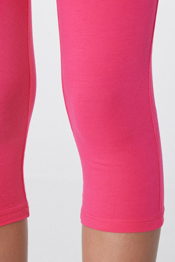 Tezenis Leggings Capri De Algodón De Color Liso Para Niña