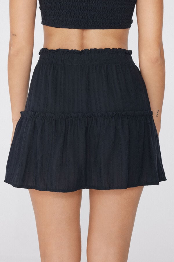 Tezenis Minifalda Con Volante De Tela Con Efecto 3D