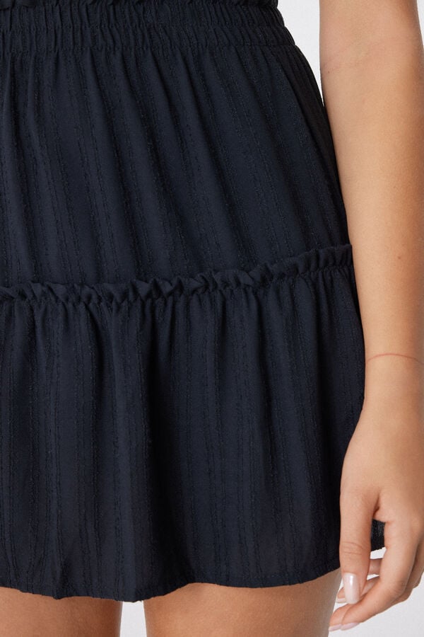 Tezenis Minifalda Con Volante De Tela Con Efecto 3D