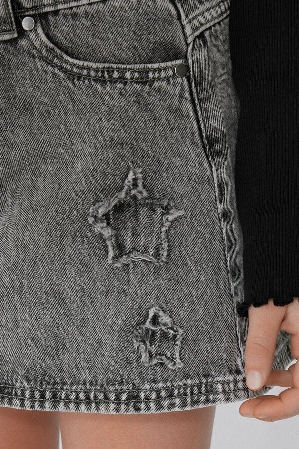 Tezenis Minifalda Denim Con Parche De Estrella Niña