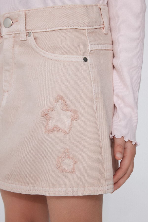 Tezenis Minifalda Denim Con Parche De Estrella Niña