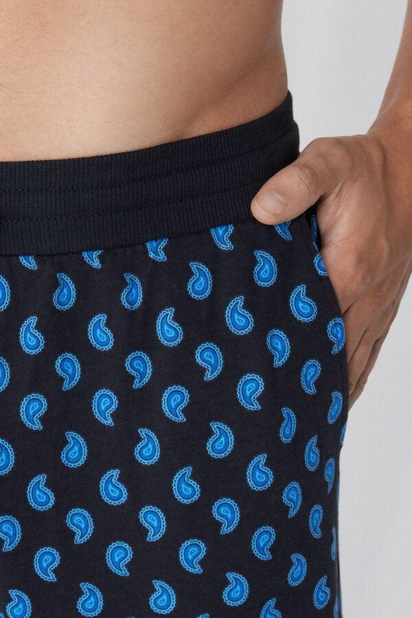 Tezenis Pantalón De Chándal De Algodón Grueso Con Estampado Y Bolsillos