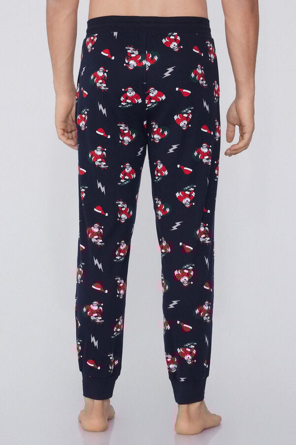 Tezenis Pantalón De Chándal De Algodón Grueso Con Estampado Y Bolsillos