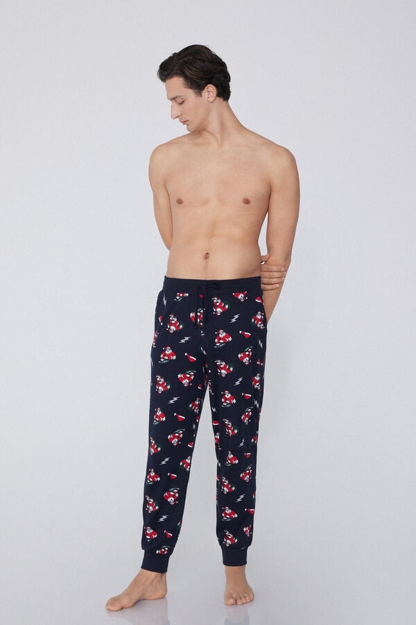 Tezenis Pantalón De Chándal De Algodón Grueso Con Estampado Y Bolsillos