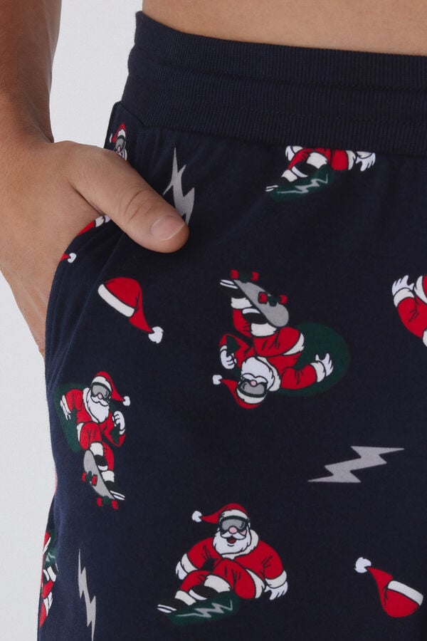 Tezenis Pantalón De Chándal De Algodón Grueso Con Estampado Y Bolsillos