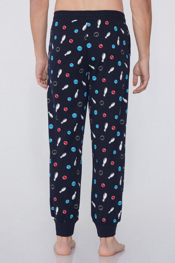 Tezenis Pantalón De Chándal De Algodón Grueso Con Estampado Y Bolsillos