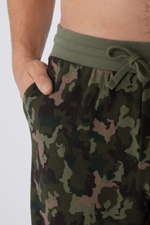 Tezenis Pantalón De Chándal De Algodón Grueso Con Estampado Y Bolsillos