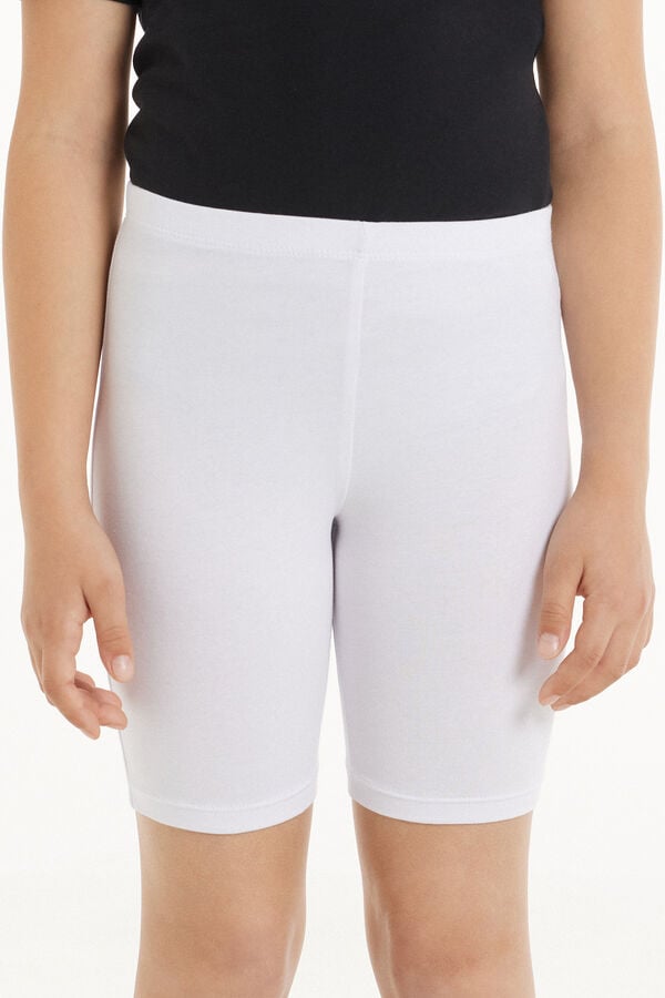 Tezenis Pantalón de Ciclista de Algodón de Color Liso para Niña