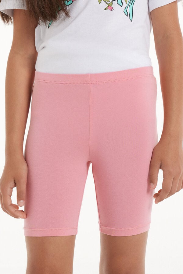 Tezenis Pantalón de Ciclista de Algodón de Color Liso para Niña