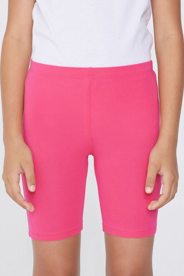 Tezenis Pantalón de Ciclista de Algodón de Color Liso para Niña