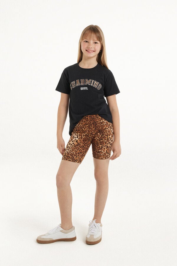 Tezenis Pantalón De Ciclista De Algodón Estampado Para Niña