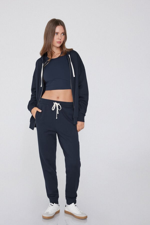 Tezenis Pantalón Felpa Gruesa Con Cordón Y Bolsillos