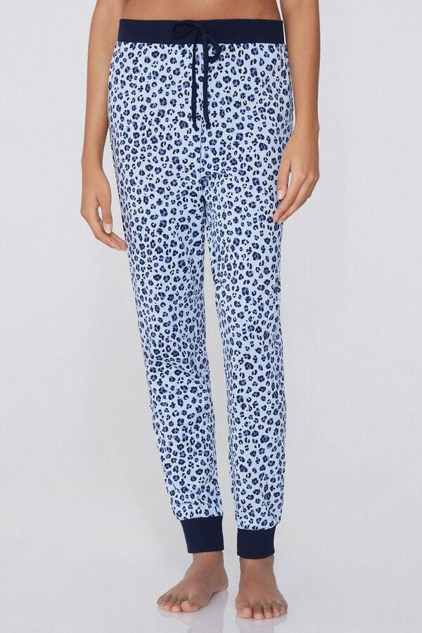 Tezenis Pantalón Largo de Algodón Estampado con Cordón