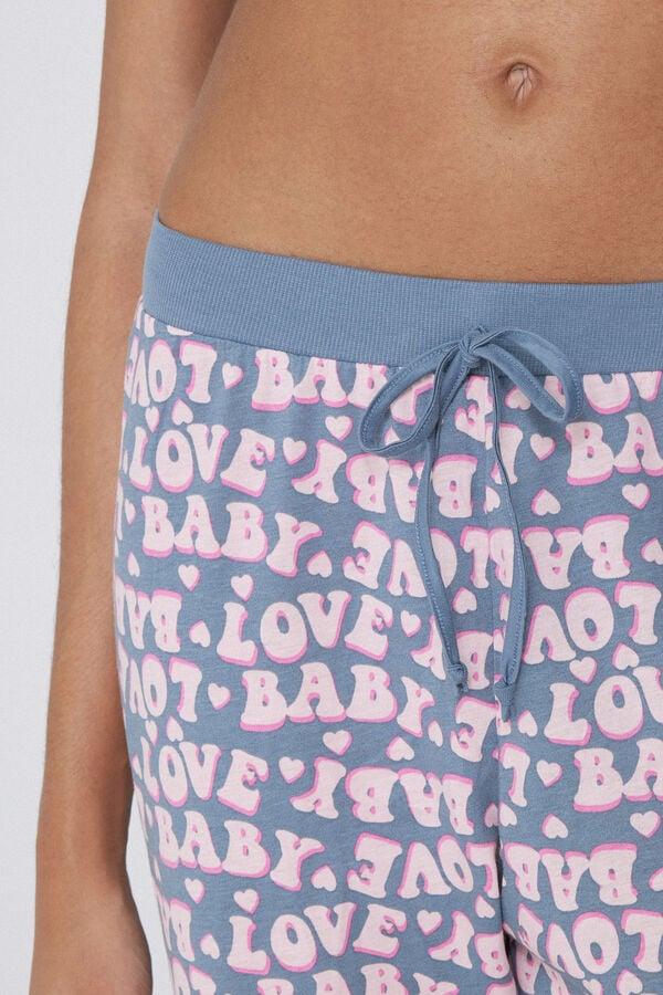 Tezenis Pantalón Largo De Algodón Estampado Con Cordón