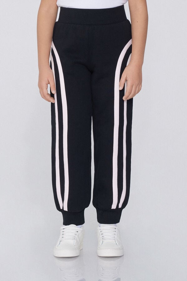 Tezenis Pantalón Largo De Felpa Gruesa Con Tiras Laterales