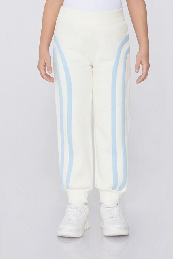 Tezenis Pantalón Largo de Felpa Gruesa con Tiras Laterales