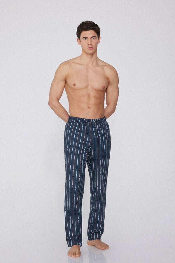 Tezenis Pantalón Largo De Tela De Algodón Con Bolsillos