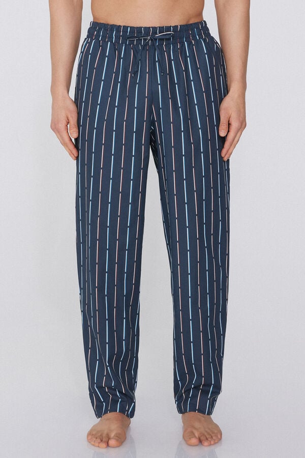 Tezenis Pantalón Largo de Tela de Algodón con Bolsillos