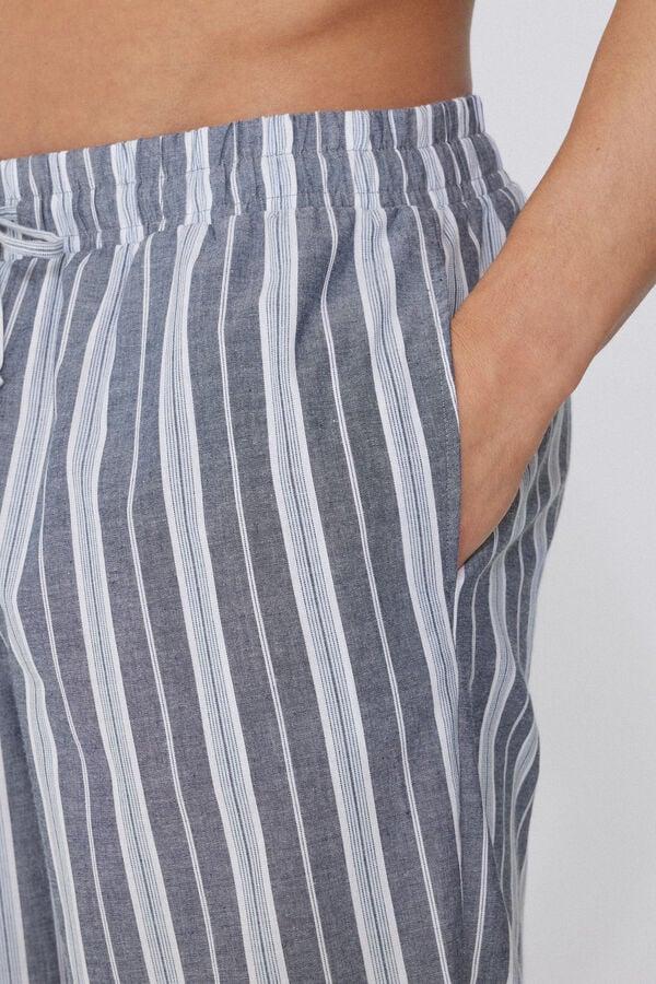 Tezenis Pantalón Largo De Tela De Algodón Con Bolsillos